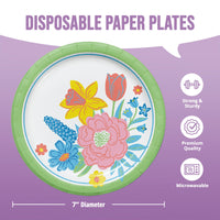 Bulk Easter Meadow Floral Luncheon Plates 7