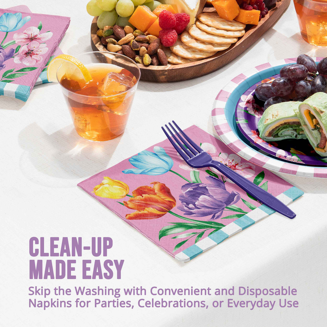 Bulk Garden Glow Luncheon Napkins 6.5" x 6.5" (192 per Case)