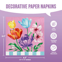 Bulk Garden Glow Luncheon Napkins 6.5