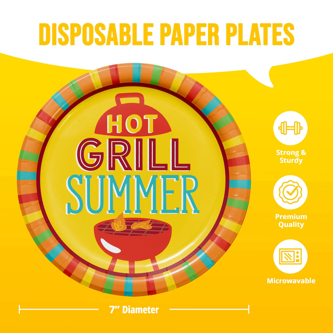 Bulk Sizzle and Serve Luncheon Plates 7" (96 per Case)