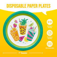 Bulk Tropic Par-Tea Luncheon Plates 7