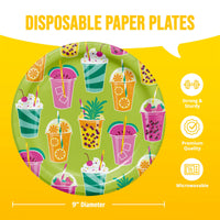 Bulk Tropic Par-Tea Dinner Plates 9