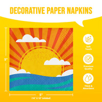 Bulk Sun Kissed Beverage Napkins 5