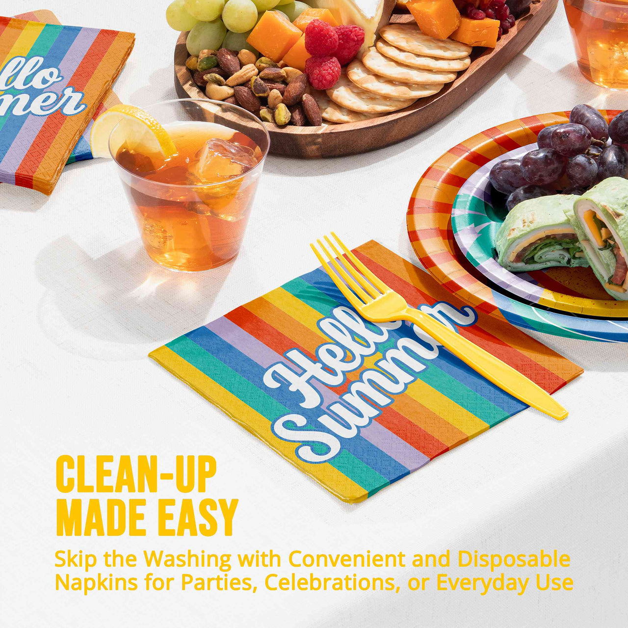 Bulk Sun Kissed Luncheon Napkins 6.5" x 6.5" (192 per Case)