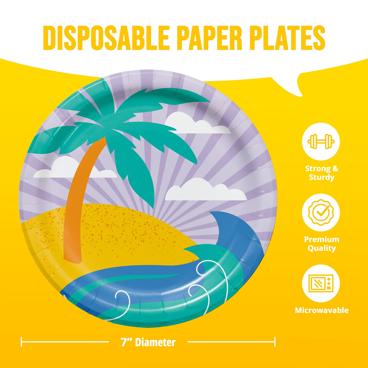Bulk Sun Kissed Luncheon Plates 7" (96 per Case)