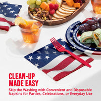 Bulk Flag Flair Luncheon Napkins 6.5
