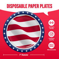 Bulk Flag Flair Luncheon Plates 7
