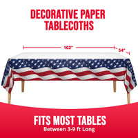 Bulk Flag Flair Plastic Tablecovers 54