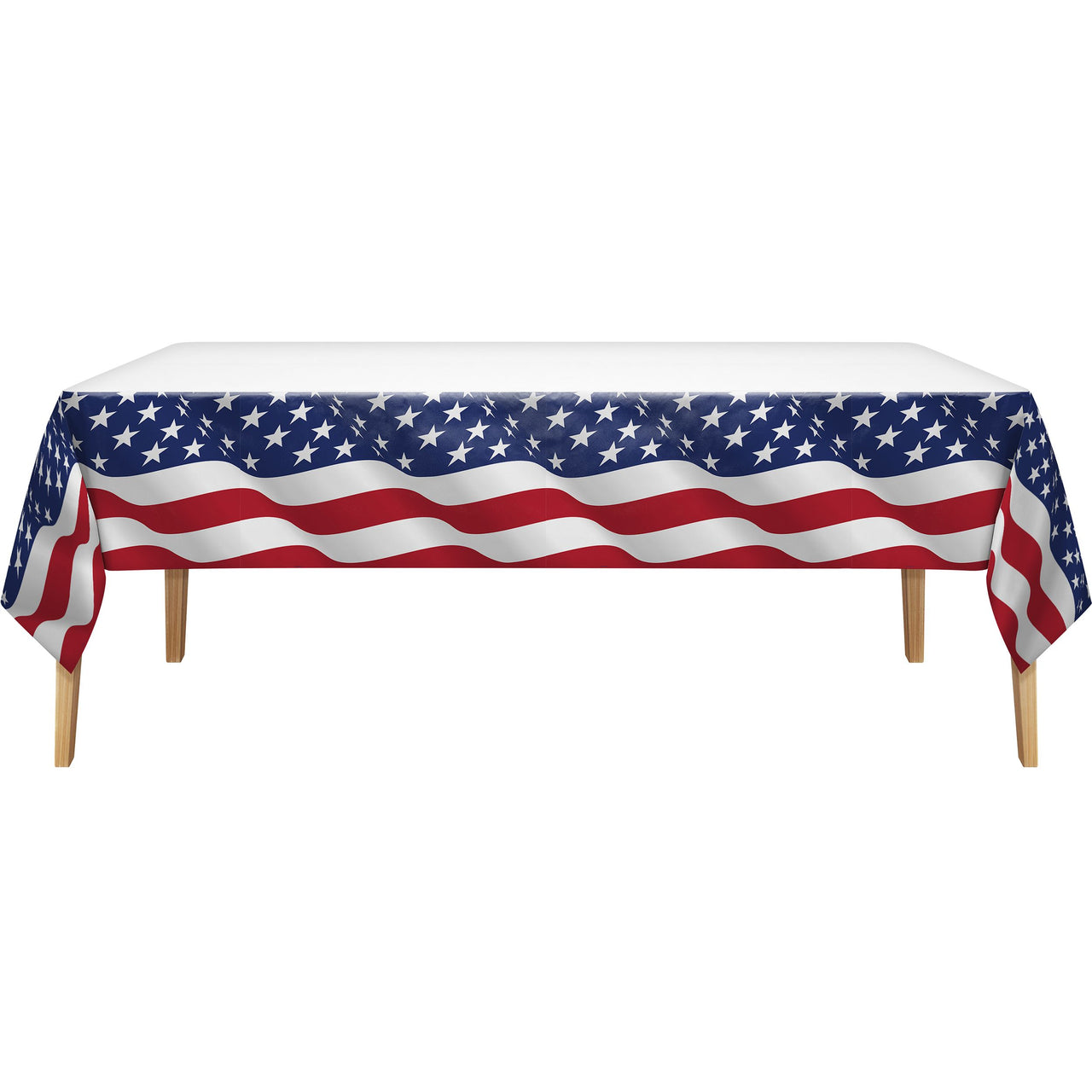 Bulk Flag Flair Plastic Tablecovers 54" x 96" (12 per Case)