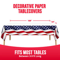 Bulk Flag Flair Plastic Tablecovers 54