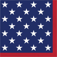 Patriotic Patterns Luncheon Napkins 6.5