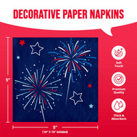 Bulk Liberty Lights Beverage Napkins 5