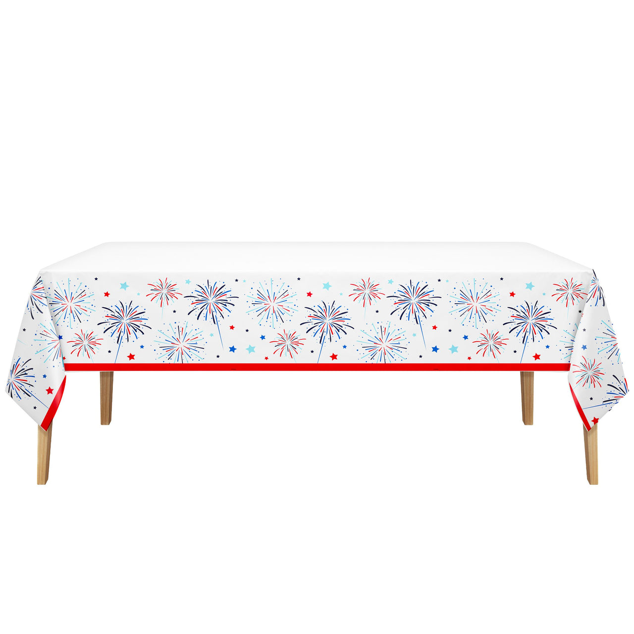 Bulk Liberty Lights Plastic Tablecovers 54" x 96" (12 per Case)