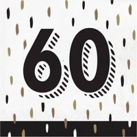 Golden Wishes 60th Luncheon Napkins 6.5