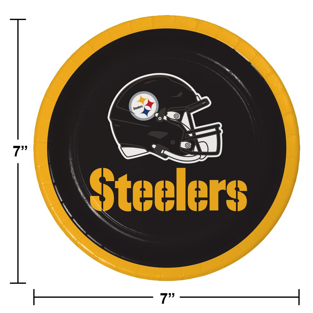 96ct Bulk Pittsburgh Steelers Dessert Plates
