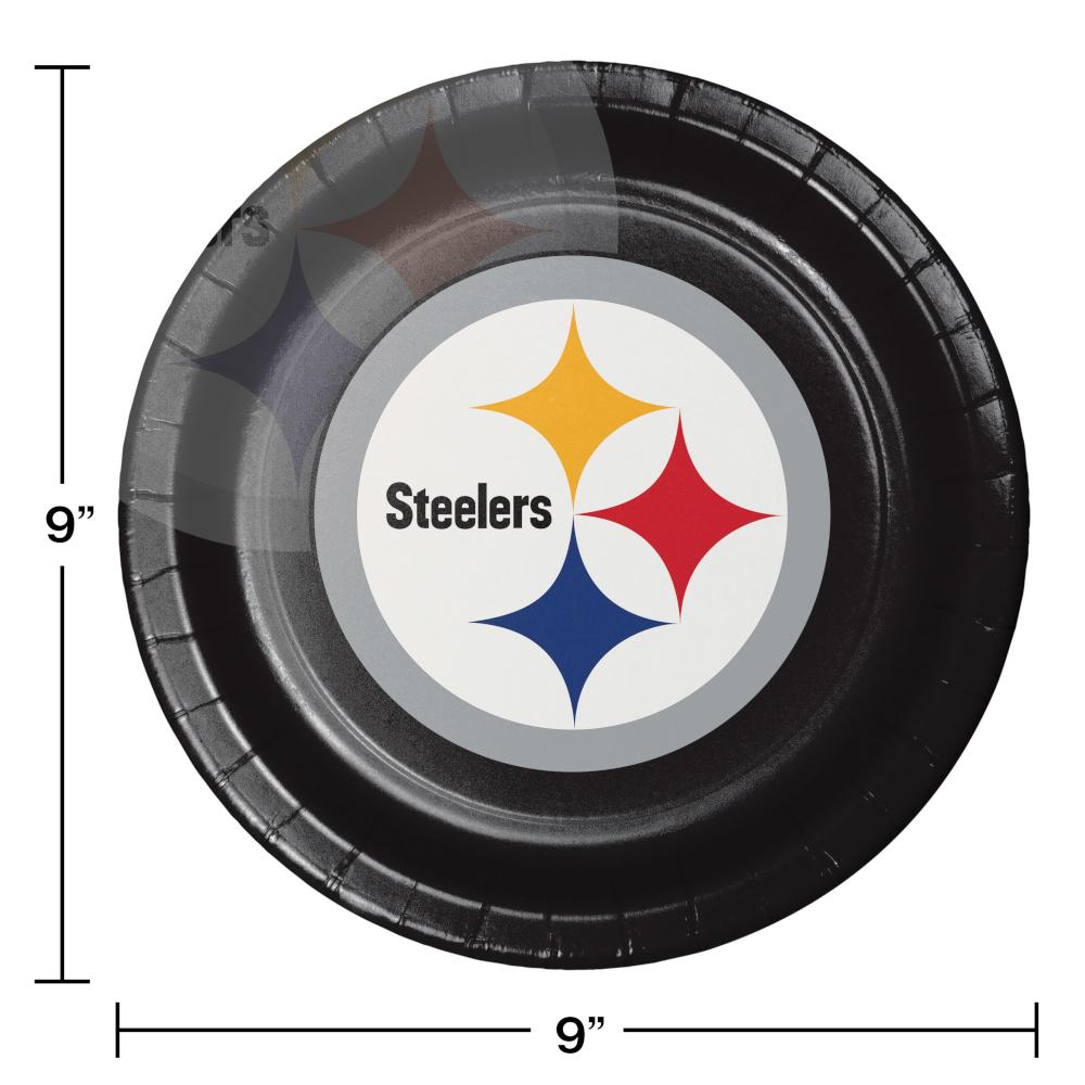 96ct Bulk Pittsburgh Steelers Dinner Plates