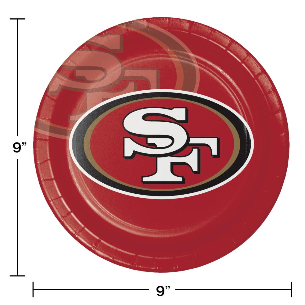 96ct Bulk San Francisco 49ers Dinner Plates