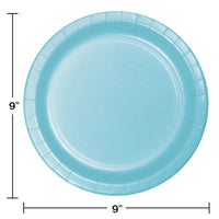 240ct Bulk Pastel Blue Sturdy Style Dinner Plates