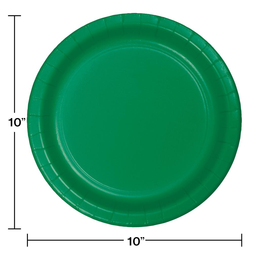 240ct Bulk Emerald Green Sturdy Style Banquet Plates