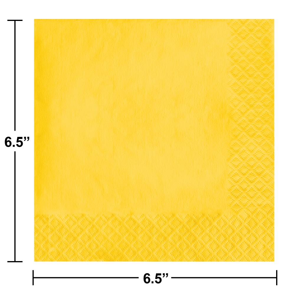 Bulk School Bus Yellow Value Friendly Luncheon Napkins (240 per Case)