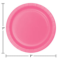 96ct Bulk Value Friendly Candy Pink Dessert Plates