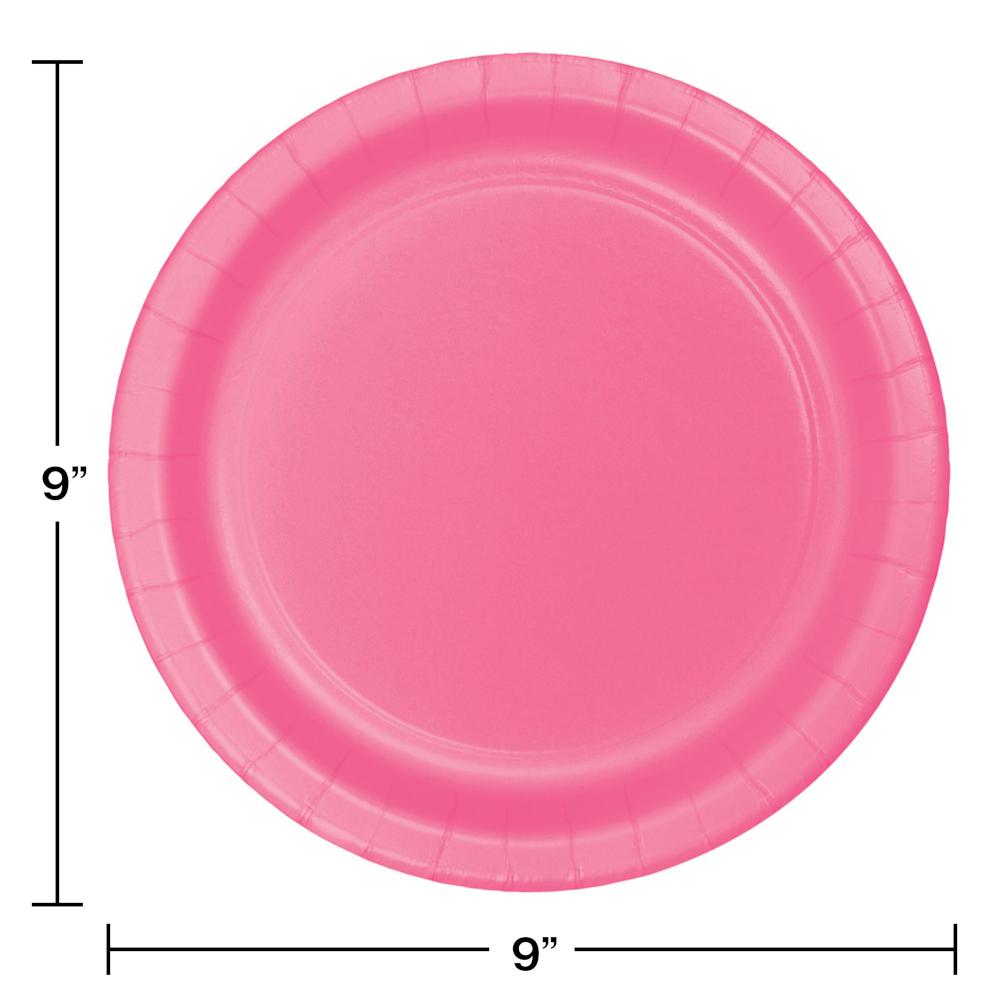 96ct Bulk Value Friendly Candy Pink Dinner Plates