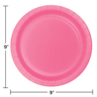 96ct Bulk Value Friendly Candy Pink Dinner Plates