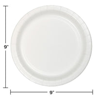 96ct Bulk Value Friendly White Dinner Plates