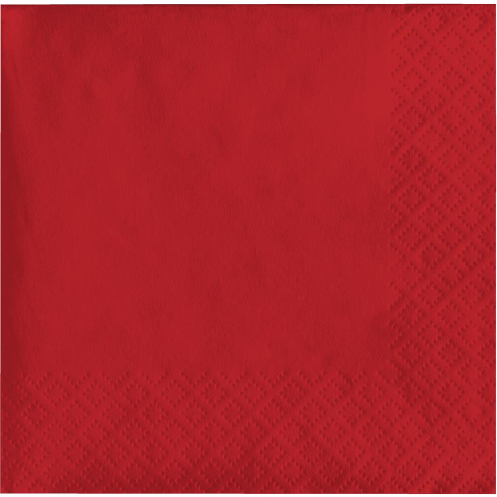Bulk Classic Red Beverage Napkins 3 ply (500 per Case)