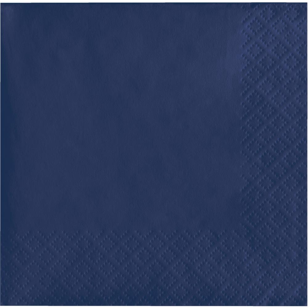 Bulk Navy Blue Beverage Napkins 3 ply (500 per Case)