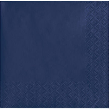 Bulk Navy Blue Beverage Napkins 3 ply (500 per Case)