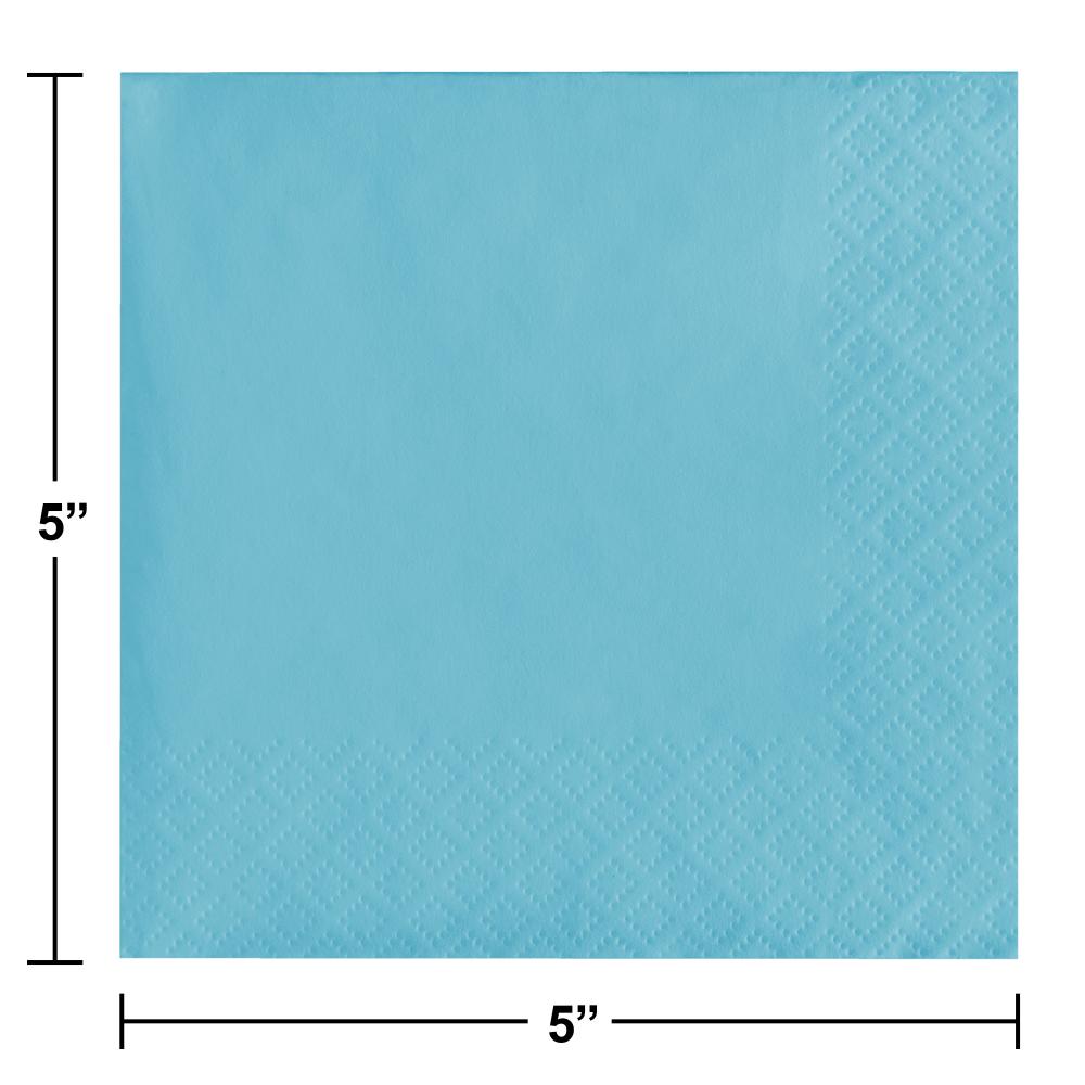 Bulk Pastel Blue Beverage Napkins 3 ply (500 per Case)