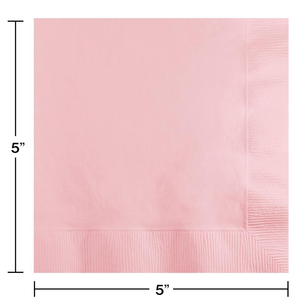 Bulk Classic Pink Beverage Napkins 3 ply (500 per Case)