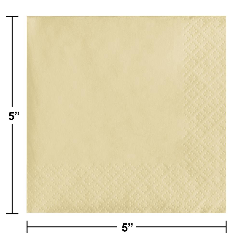 Bulk Ivory Beverage Napkins 3 ply (500 per Case)