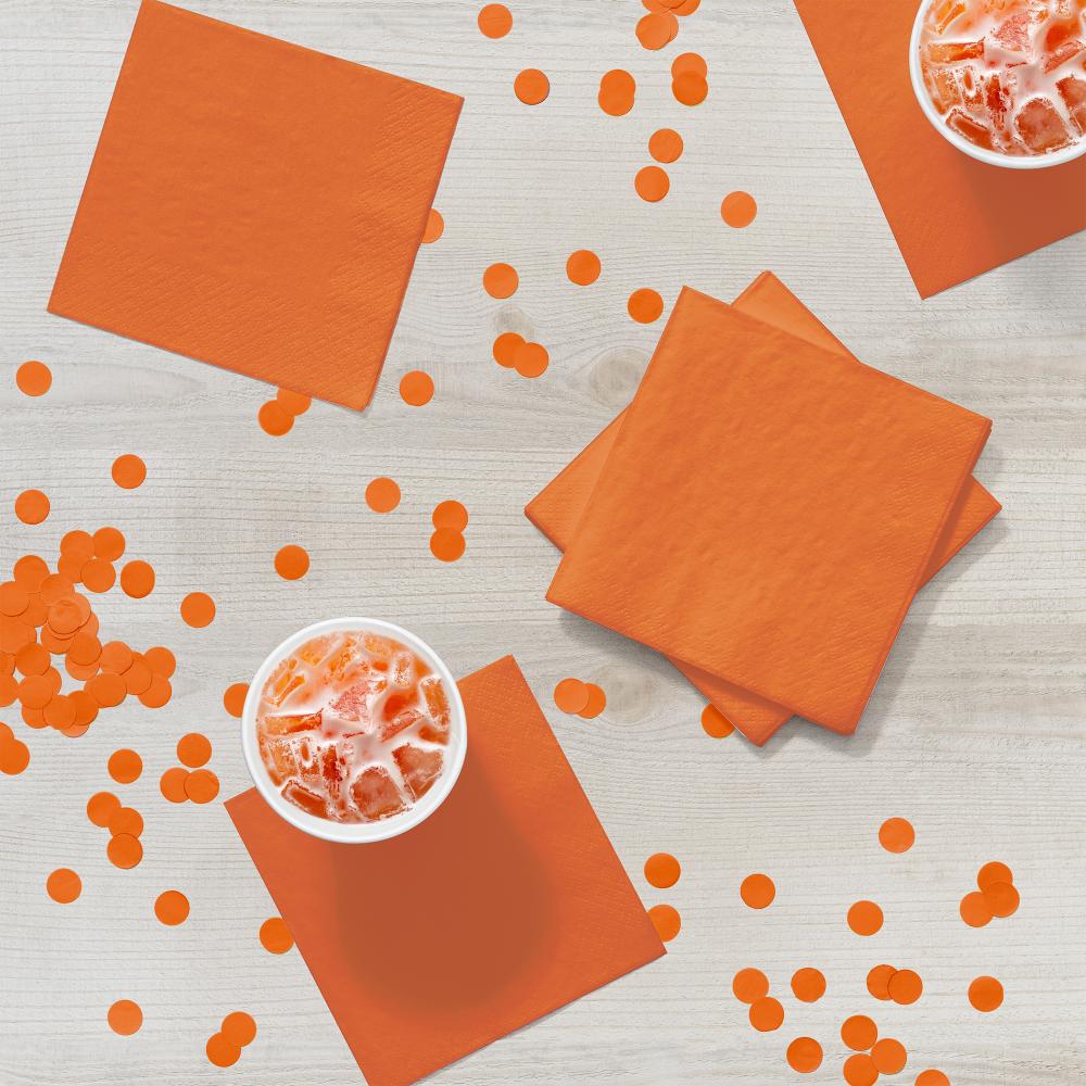 Bulk Sunkissed Orange Beverage Napkins 3 ply (500 per Case)
