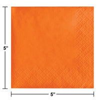 Bulk Sunkissed Orange Beverage Napkins 3 ply (500 per Case)