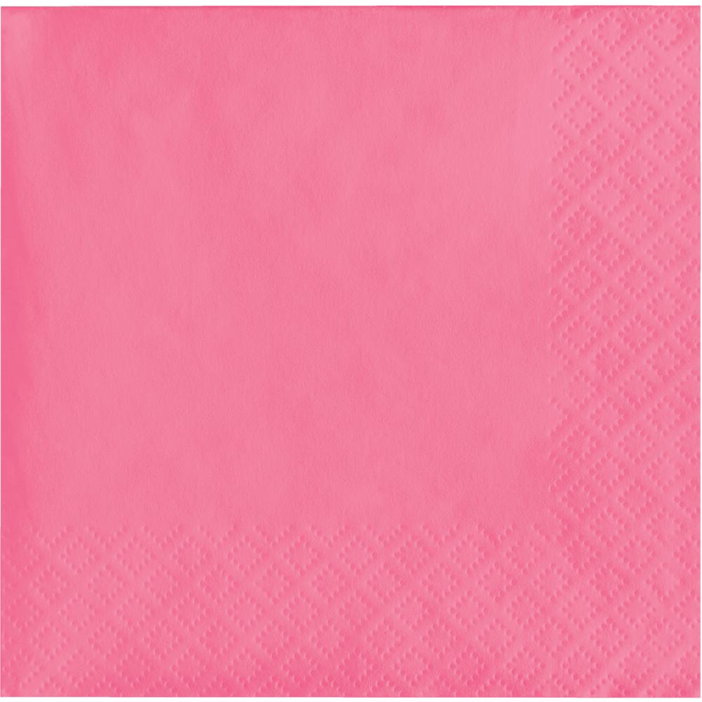 Bulk Candy Pink Value Friendly Beverage Napkins (240 per Case)