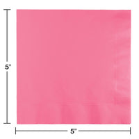 Bulk Candy Pink Value Friendly Beverage Napkins (240 per Case)