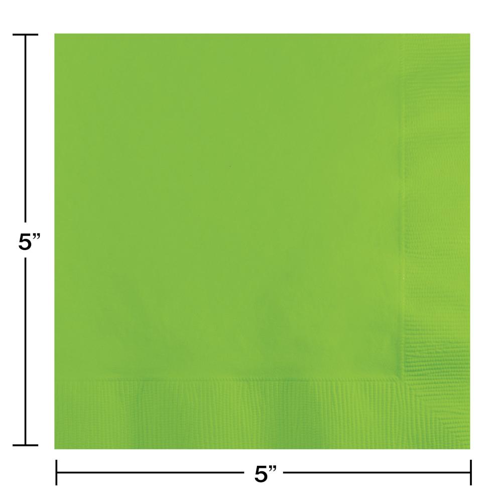 Bulk Fresh Lime Green Value Friendly Beverage Napkins (240 per Case)