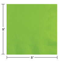 Bulk Fresh Lime Green Value Friendly Beverage Napkins (240 per Case)