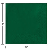 Bulk Hunter Green Beverage Napkins 3 ply (500 per Case)