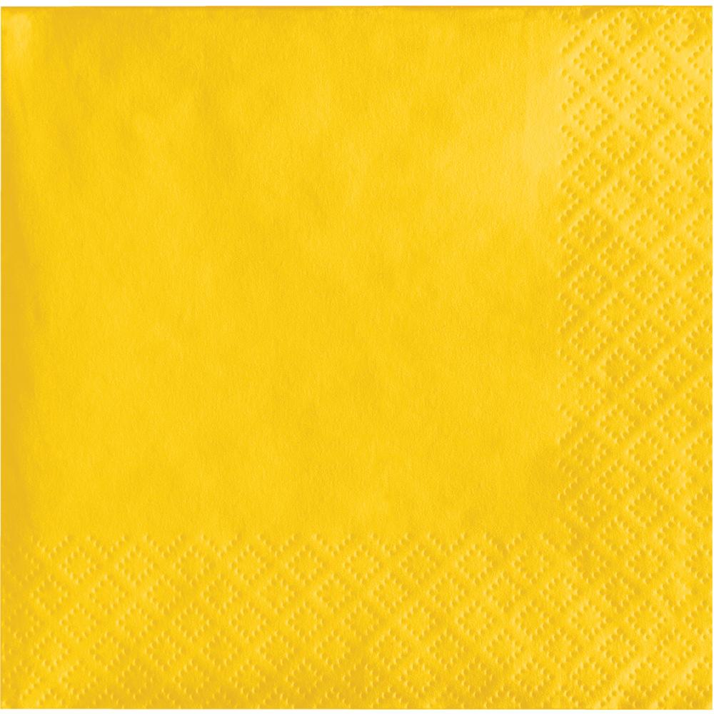 Bulk School Bus Yellow Value Friendly Beverage Napkins (240 per Case)