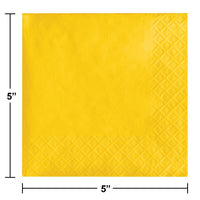 Bulk School Bus Yellow Value Friendly Beverage Napkins (240 per Case)
