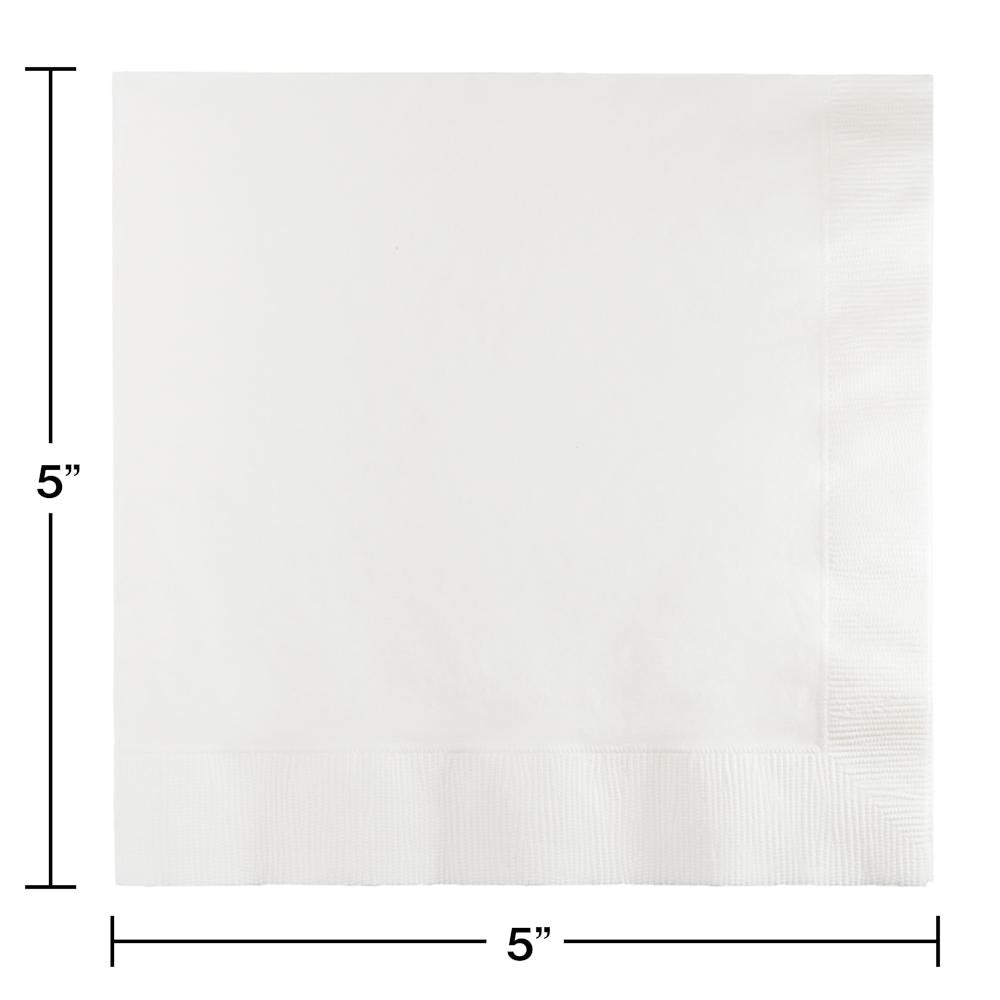Bulk White Value Friendly Beverage Napkins (240 per Case)