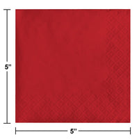 Bulk Classic Red Value Friendly Beverage Napkins (240 per Case)