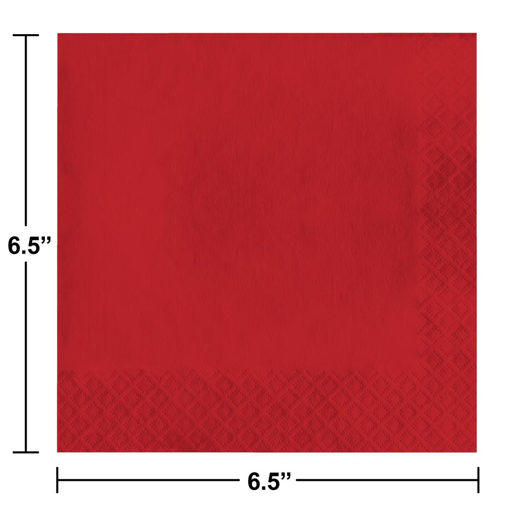 Bulk Classic Red Luncheon Napkins 3 ply (500 per Case)