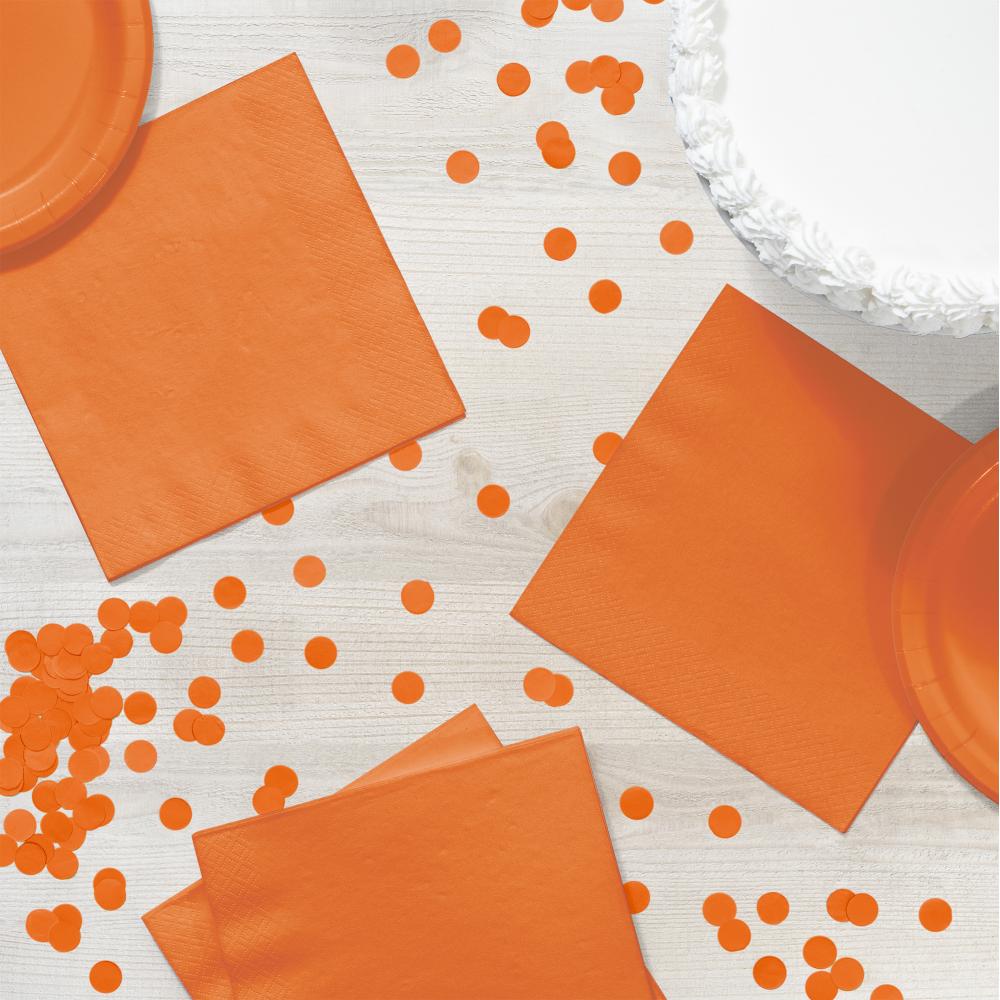 Bulk Sunkissed Orange Luncheon Napkins 3 ply (500 per Case)