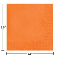 Bulk Sunkissed Orange Luncheon Napkins 3 ply (500 per Case)