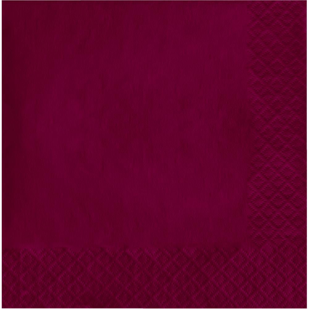 Bulk Burgundy Luncheon Napkins 3 ply (500 per Case)