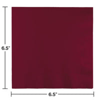 Bulk Burgundy Luncheon Napkins 3 ply (500 per Case)